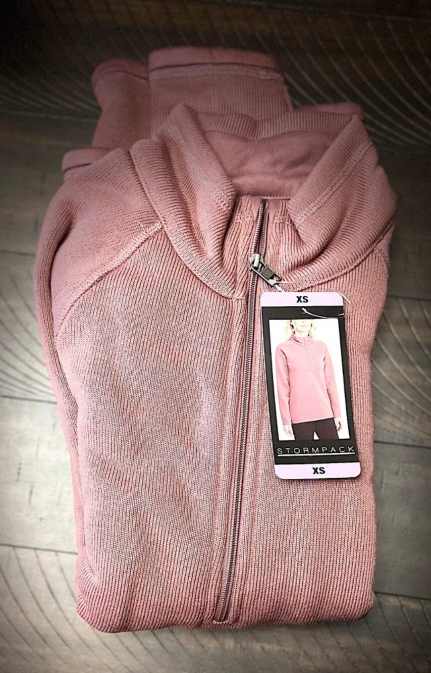 Stormpack pink quarter zip pullover